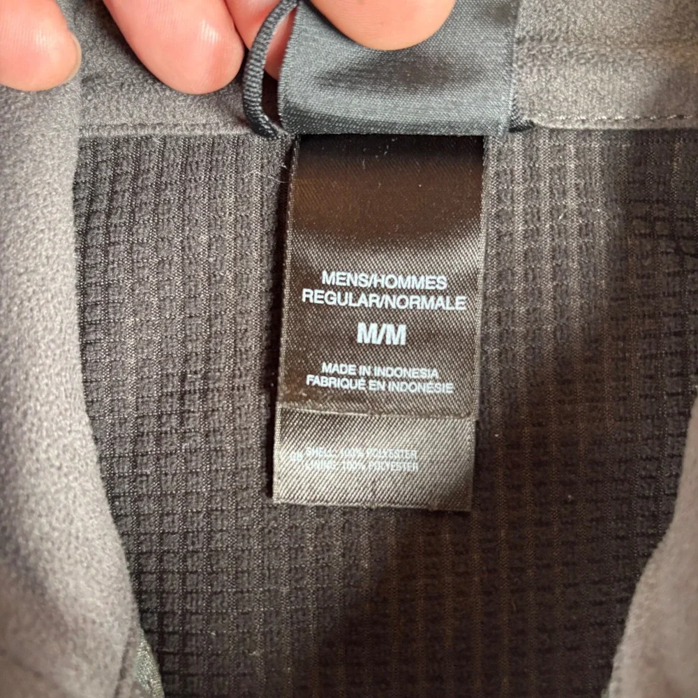 The North Face WindWall Fleece Jacket Mens Med Blue Grey Full Zip Wind Resistant